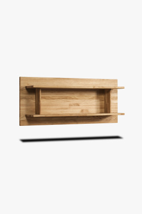 Masszív tömör tölgyfa falipolc természetes színben, modern design